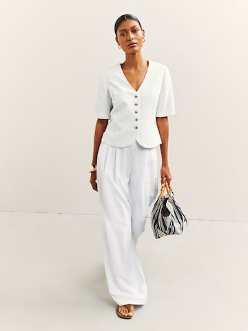 Next Wide Leg Hose in Weiß