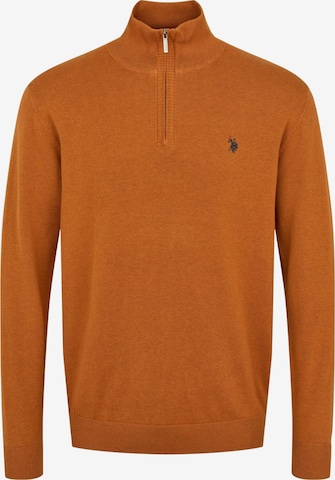 U.S. POLO ASSN. Svetr 'Brison' – oranžová: přední strana