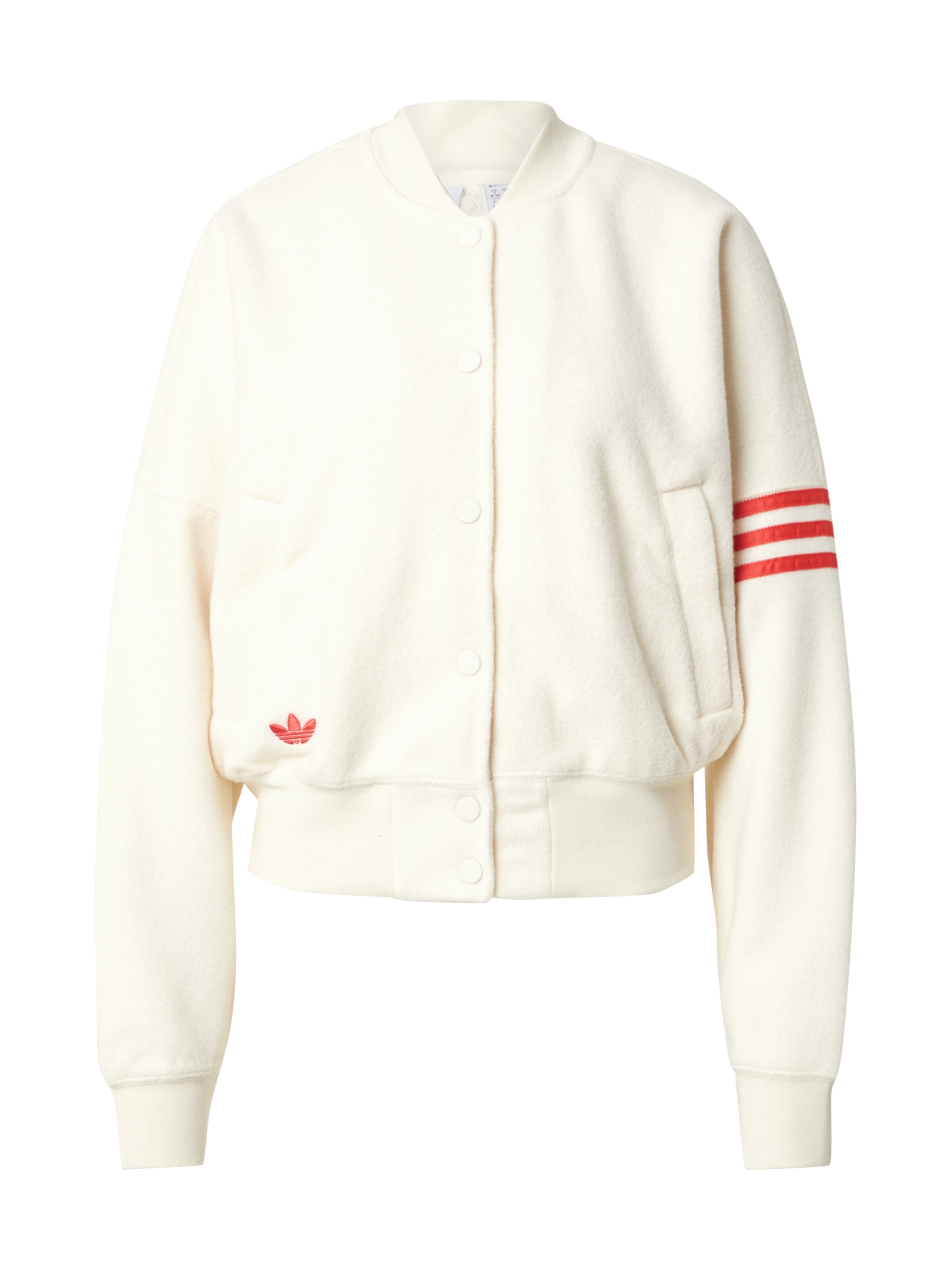 ADIDAS ORIGINALS Sweatjakke i hvid: forside