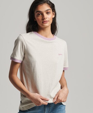 Superdry Shirt 'Ringer' in Wit: voorkant