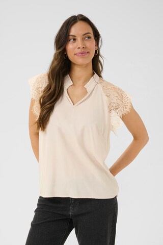 Cream Blouse 'Nola' in Beige: front