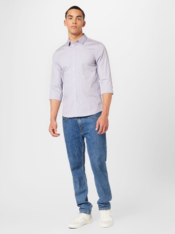 Calvin Klein Slim fit Overhemd in Grijs