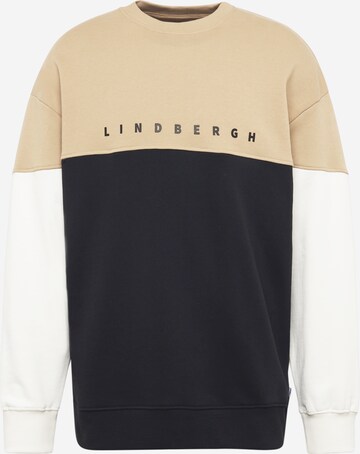 Sweat-shirt Lindbergh en beige : devant