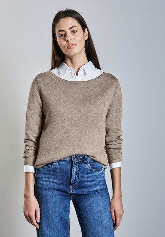 STREET ONE Strickpullover in Braun: Vorderseite