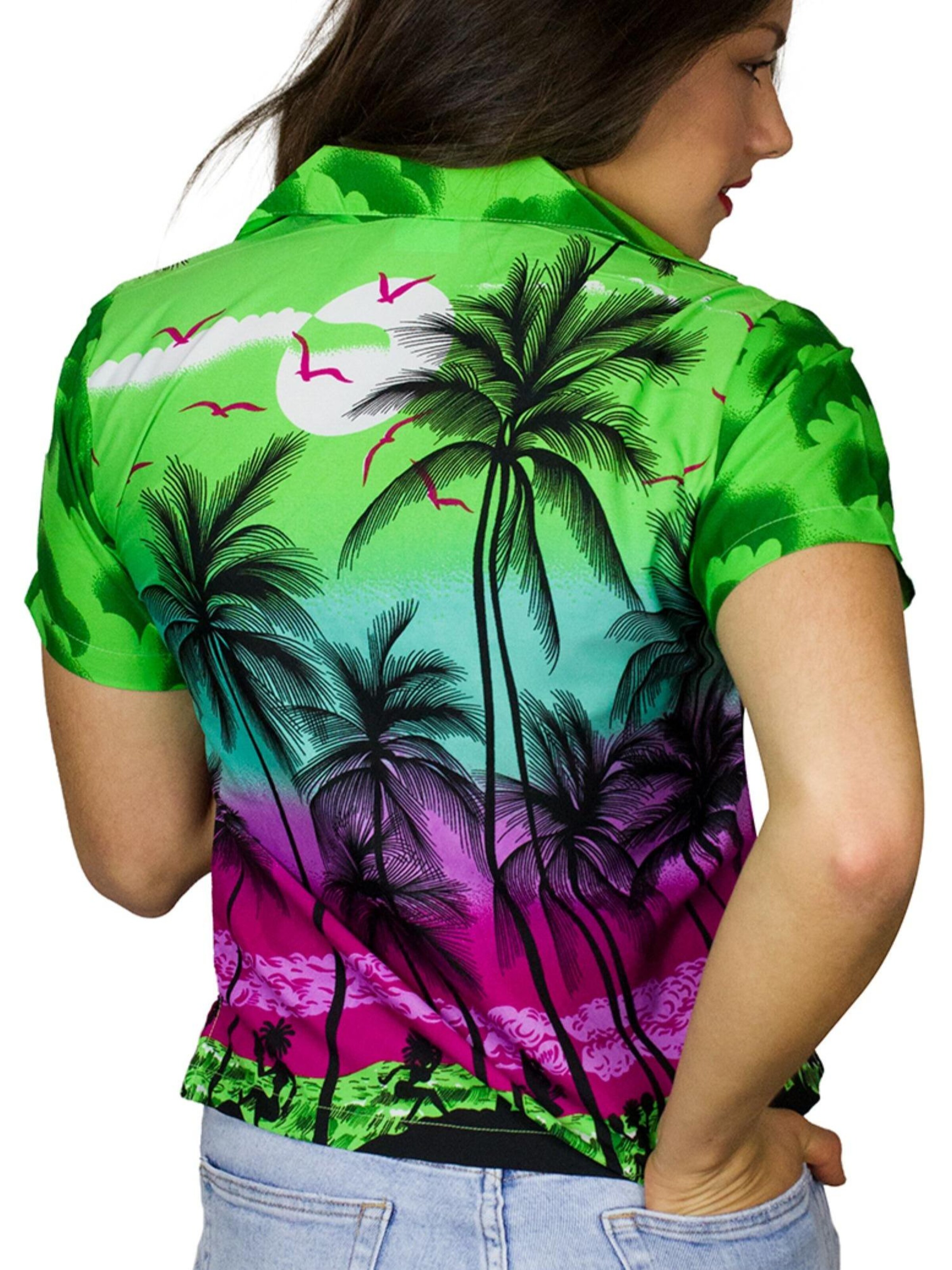 King Kameha Blouse 'Beach' in Green
