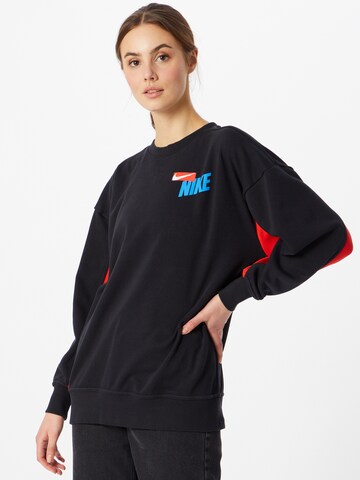 NIKE Sports sweatshirt in Black: front