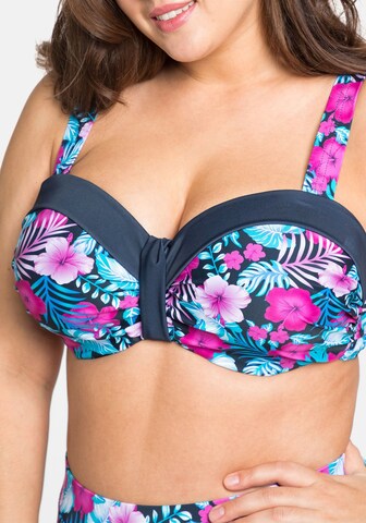 SHEEGO - Push-up Top de bikini en azul