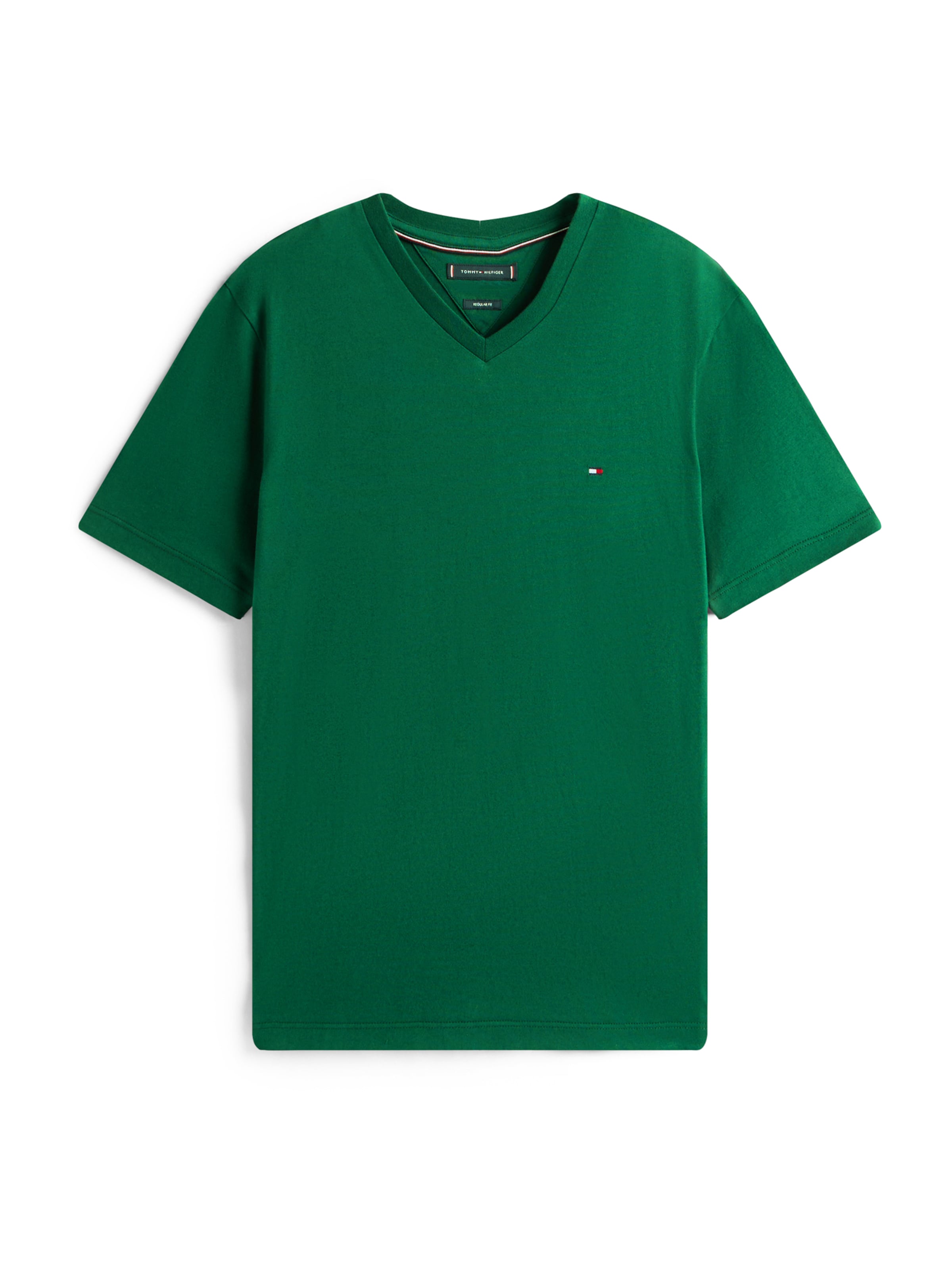 TOMMY HILFIGER Majica 'ESSENTIAL' | zelena barva: sprednja stran