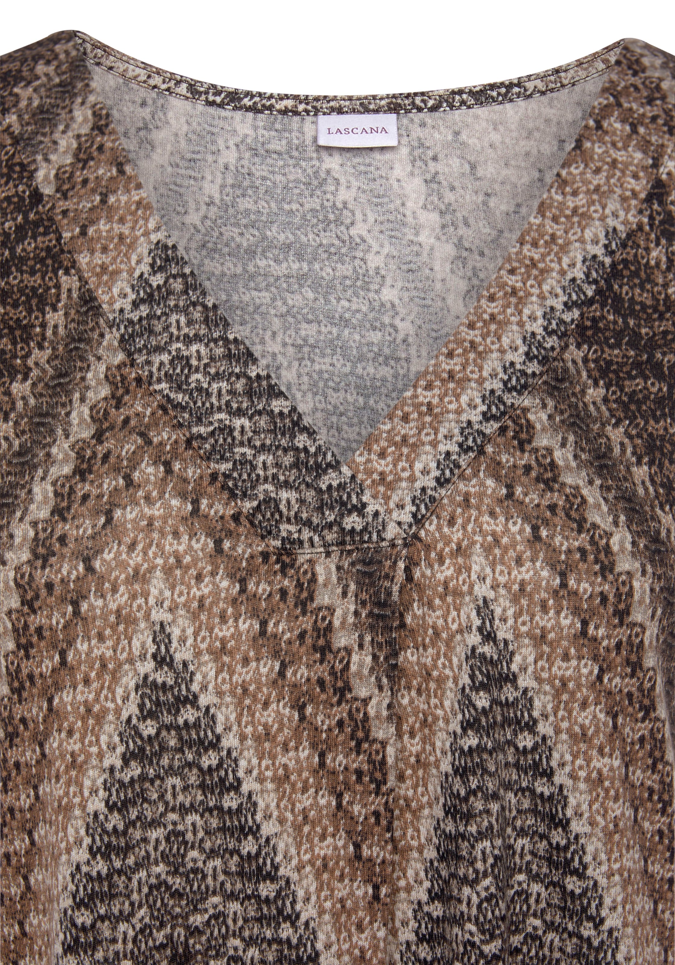LASCANA Плетен топ в кафяво