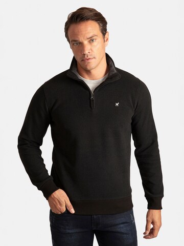 Sweat-shirt Williot en noir : devant