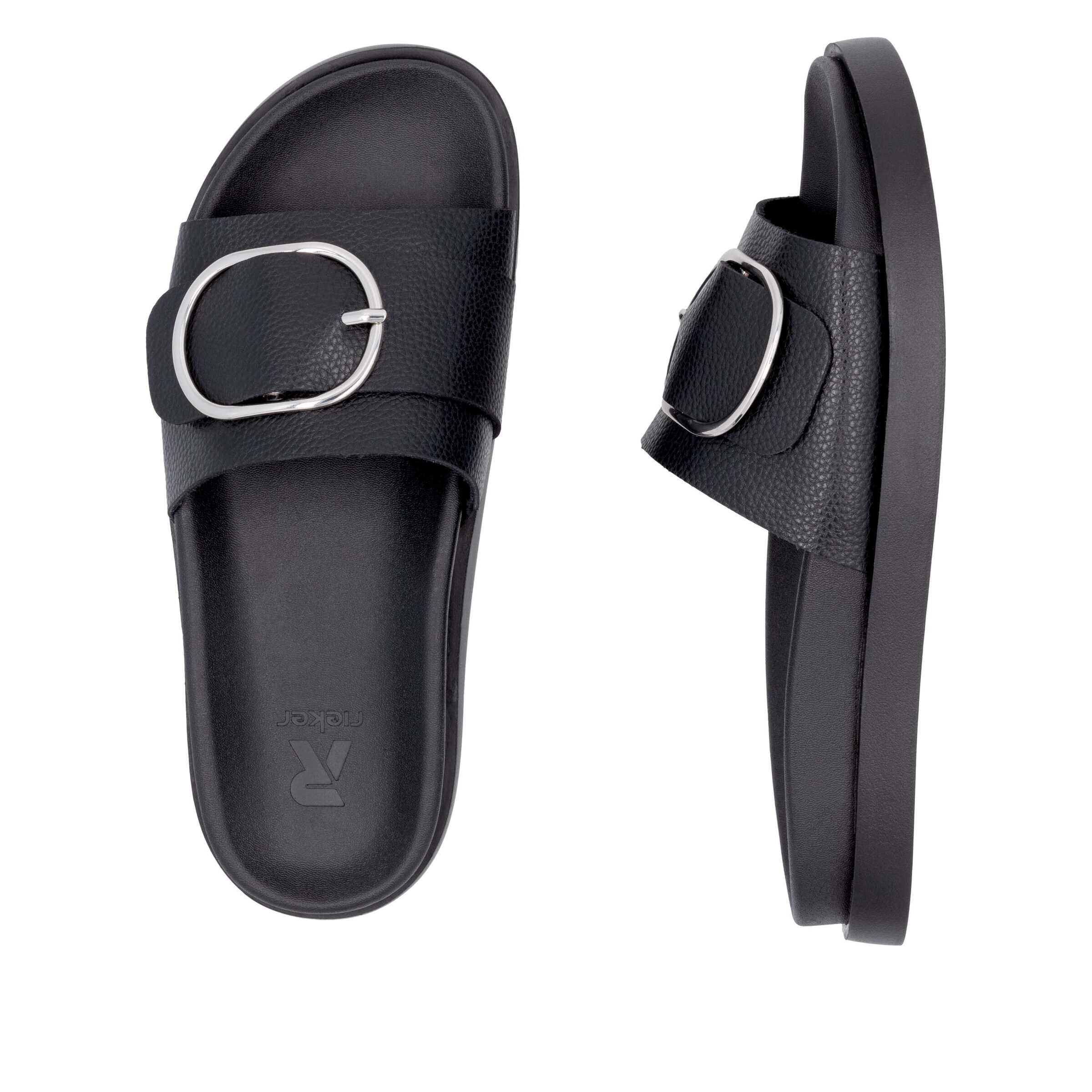 Rieker Sport Mules in Black