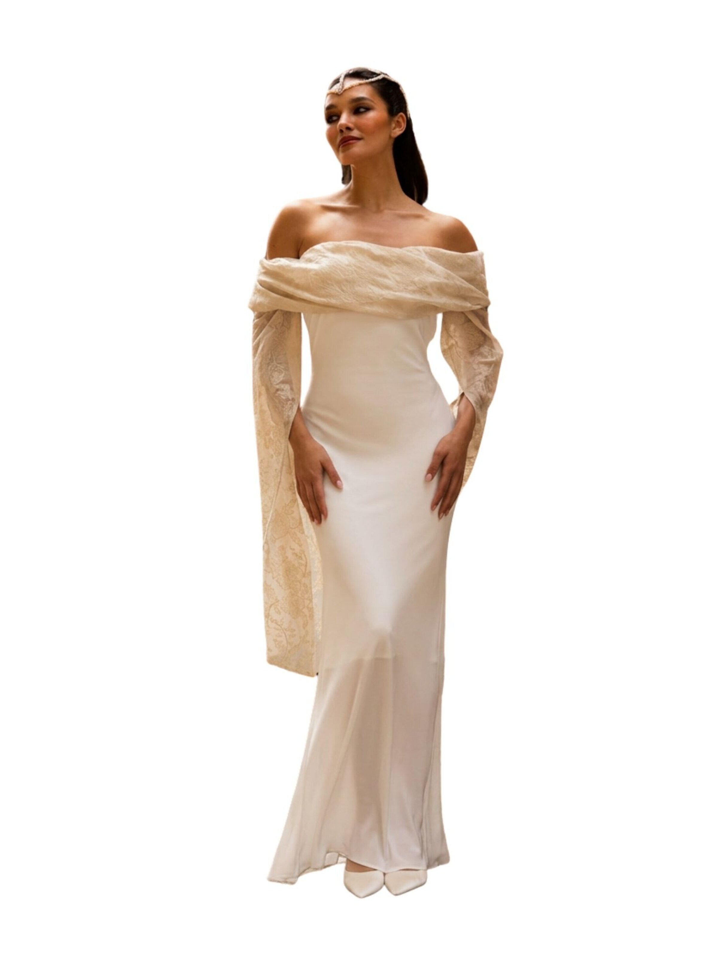 Abito da cocktail 'Habarana' di Nisia PartyWear in bianco