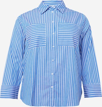 Camicia da donna 'NAVITTA' di ONLY Carmakoma in blu: frontale