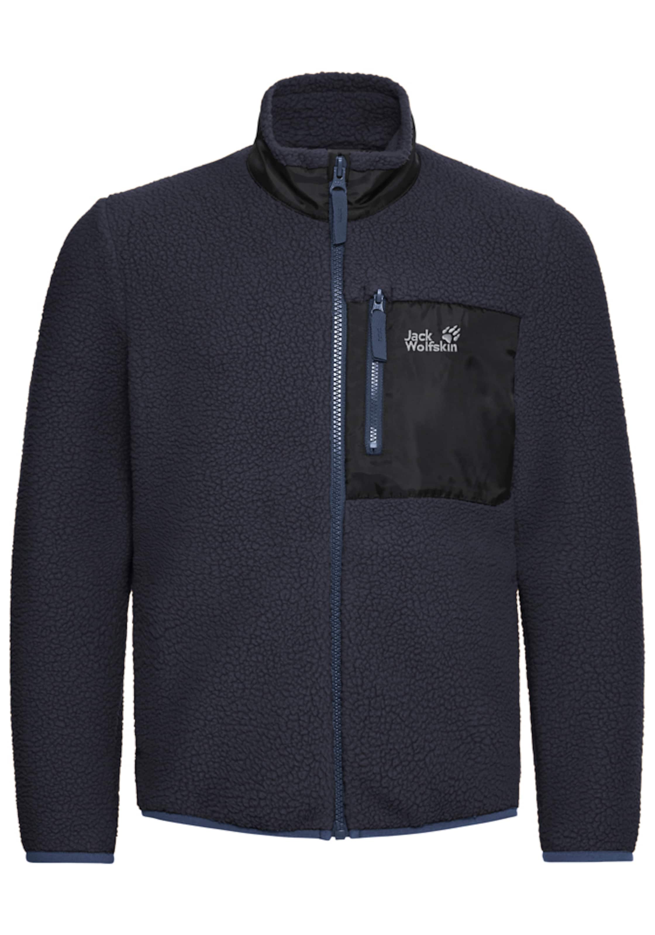 JACK WOLFSKIN Fleece Jacket in Blue: front