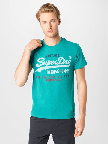 Superdry T-Shirt 'Vintage' in Grün: predná strana