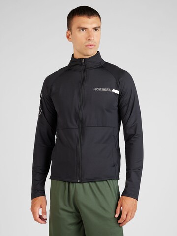 Hummel Athletic Zip-Up Hoodie in Black: front