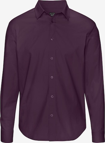 JOHN DEVIN Overhemd in Lila: voorkant