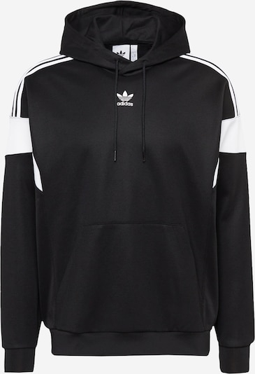ADIDAS ORIGINALS Sweatshirt 'Adicolor Classics Cut Line' in schwarz / weiß, Produktansicht