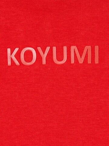 Koyumi Sweatshirt 'Oversize Hoodie mit hohem Kragen – Schwerer 3-Faden Stoff - Break your Neck' in Red