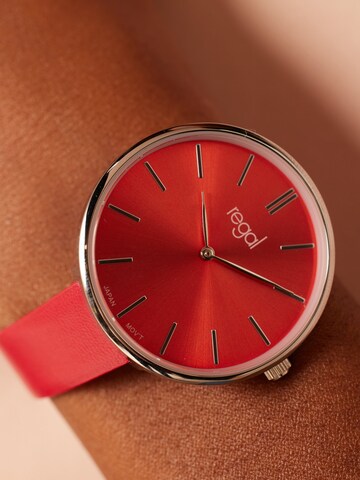 Lucardi Analog Watch 'Einfach' in Red