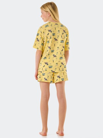 SCHIESSER Pajamas 'Ocean Flow' in Yellow