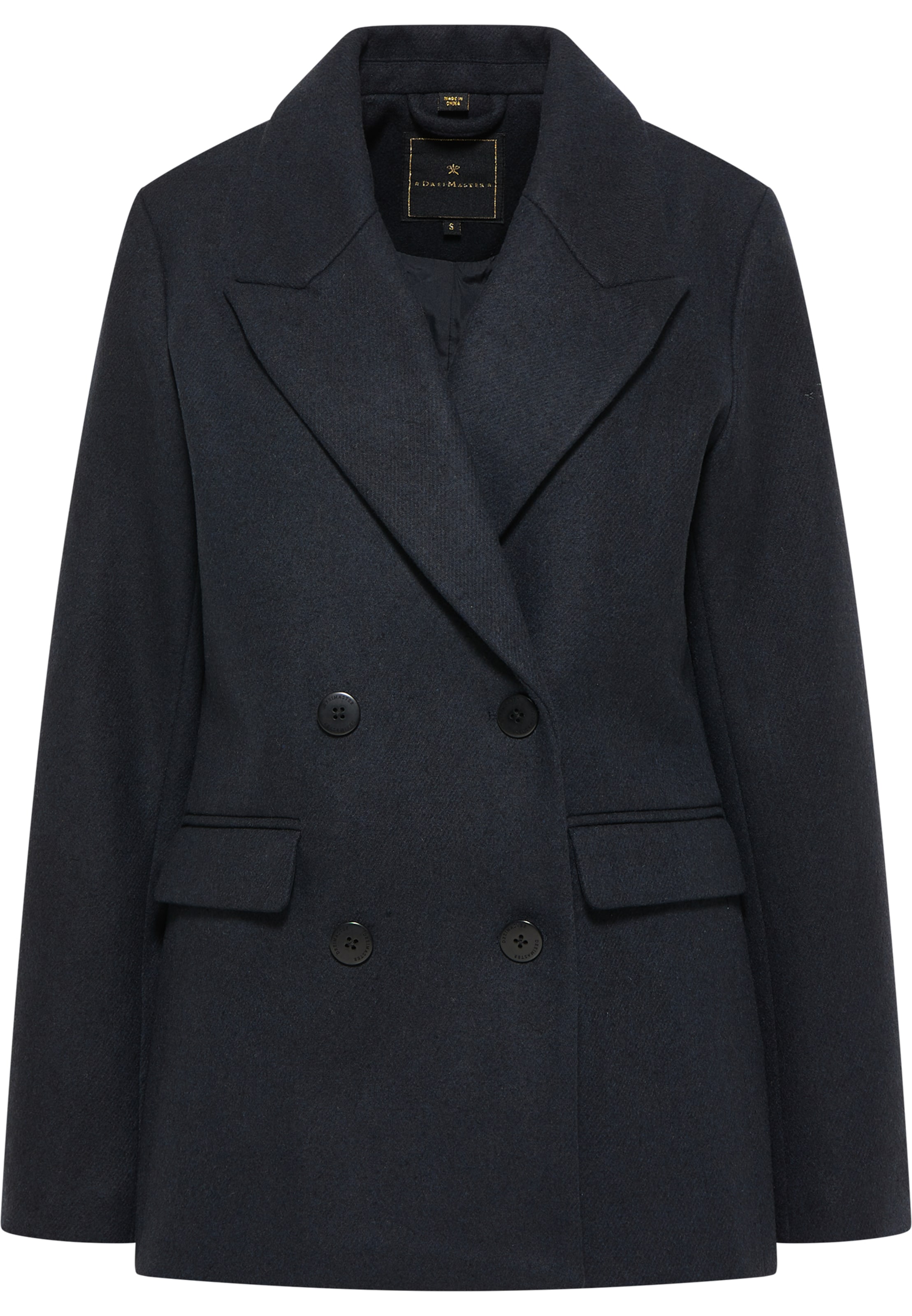 DreiMaster Klassik Übergangsjacke in Schwarz: Vorderseite