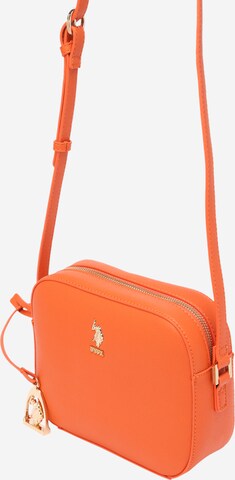 U.S. POLO ASSN. Schoudertas 'New Jones' in Oranje: voorkant