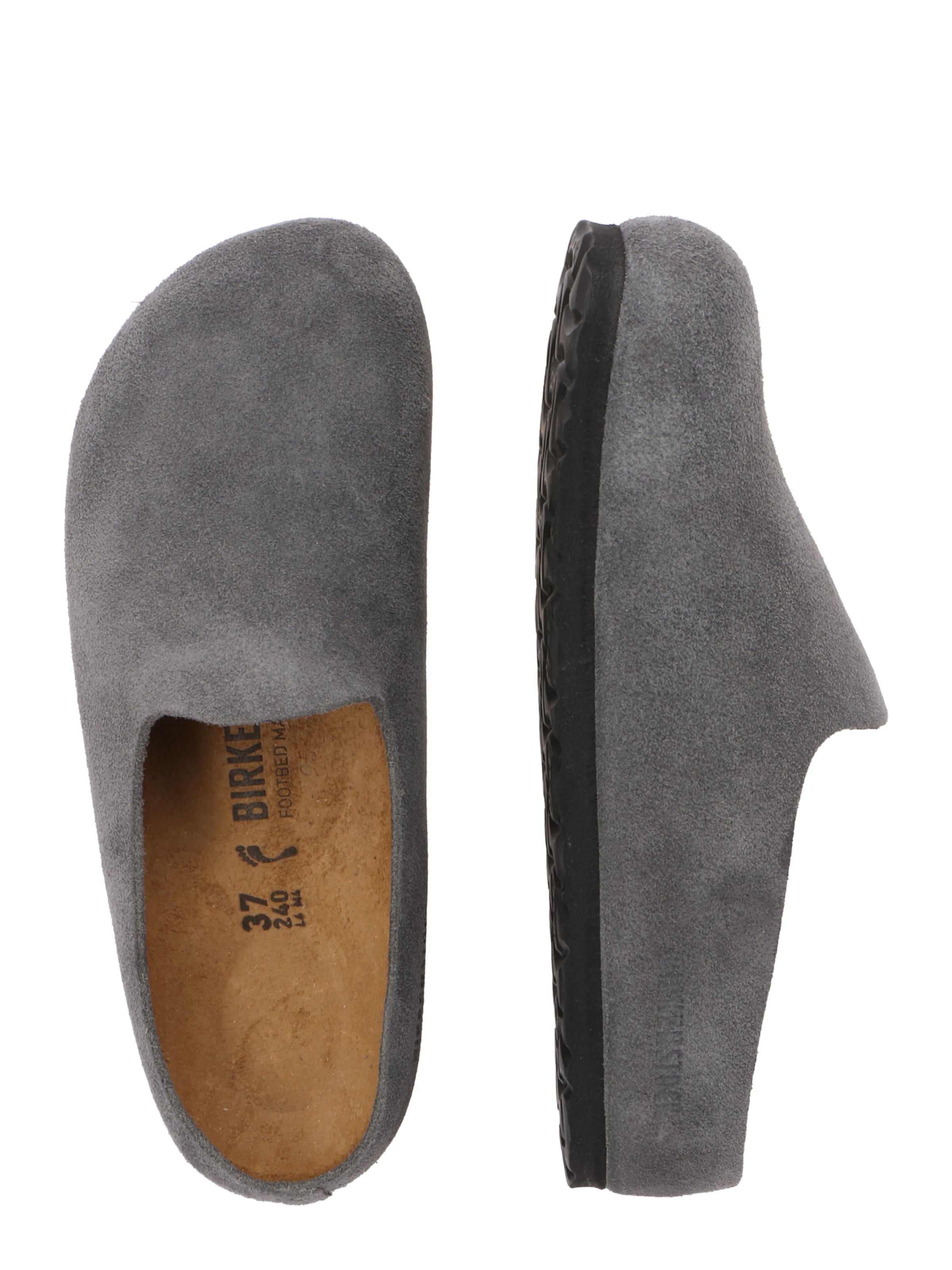 pilka BIRKENSTOCK Šlepetės 'Amsterdam Charcoal'