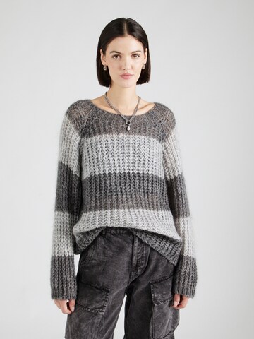 PULZ Jeans Sweater 'PEYTON' in Grey: front