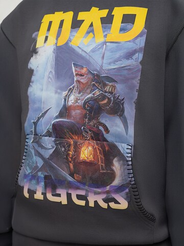 MAD TIGERS Sweatshirt 'Dark Oceans' in Grey
