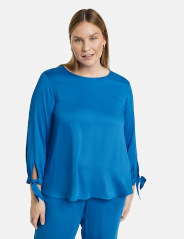 SAMOON Blouse in Blue: front