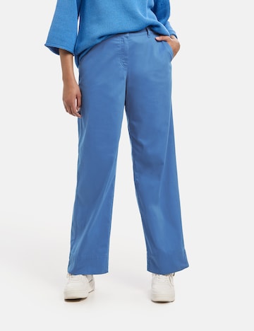 SAMOON Wide leg Pants in Blue: front