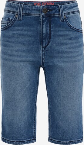 Coupe slim Jean WE Fashion en bleu : devant