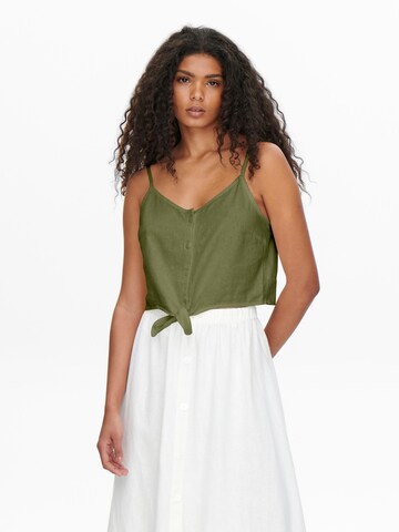 ONLY - Top 'Caro' em verde: frente