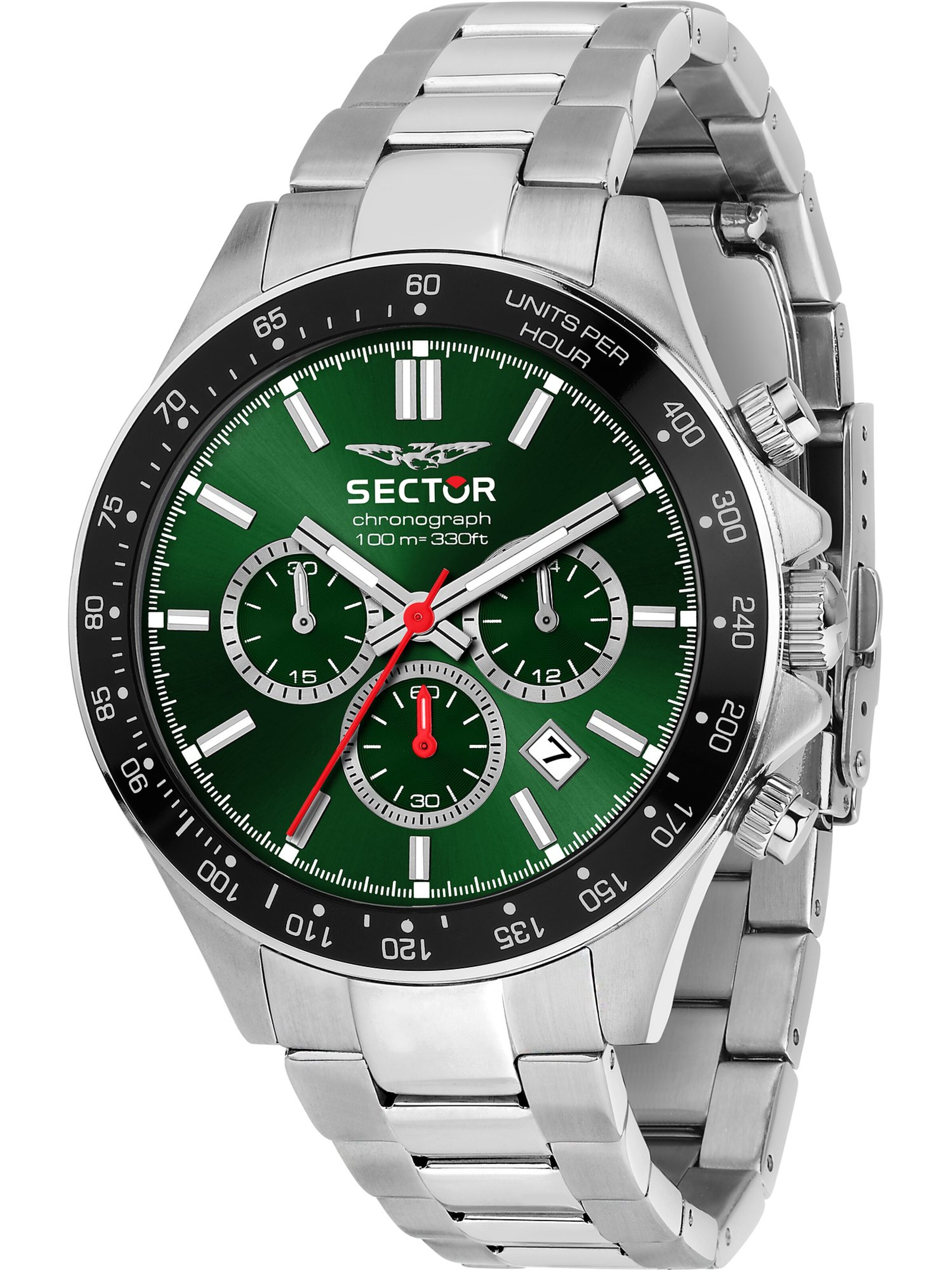 SECTOR Analog Watch in Silver: front