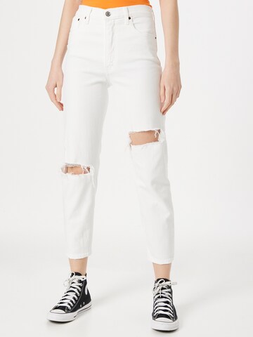 Coupe slim Jean Abercrombie & Fitch en blanc : devant