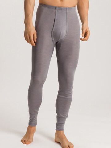 Hanro - Cuecas compridas ' Woolen Silk ' em cinzento: frente