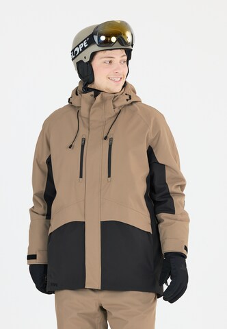 SLOPE Outdoorjacke 'Kenai' in Braun: Vorderseite
