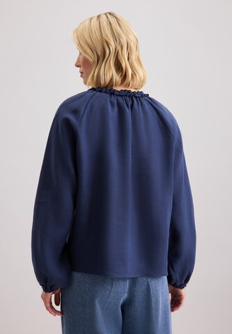 SEIDENSTICKER Blouse 'Schwarze Rose' in Blauw