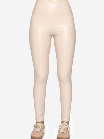 SASSYCLASSY Skinny Hose in Beige: Vorderseite