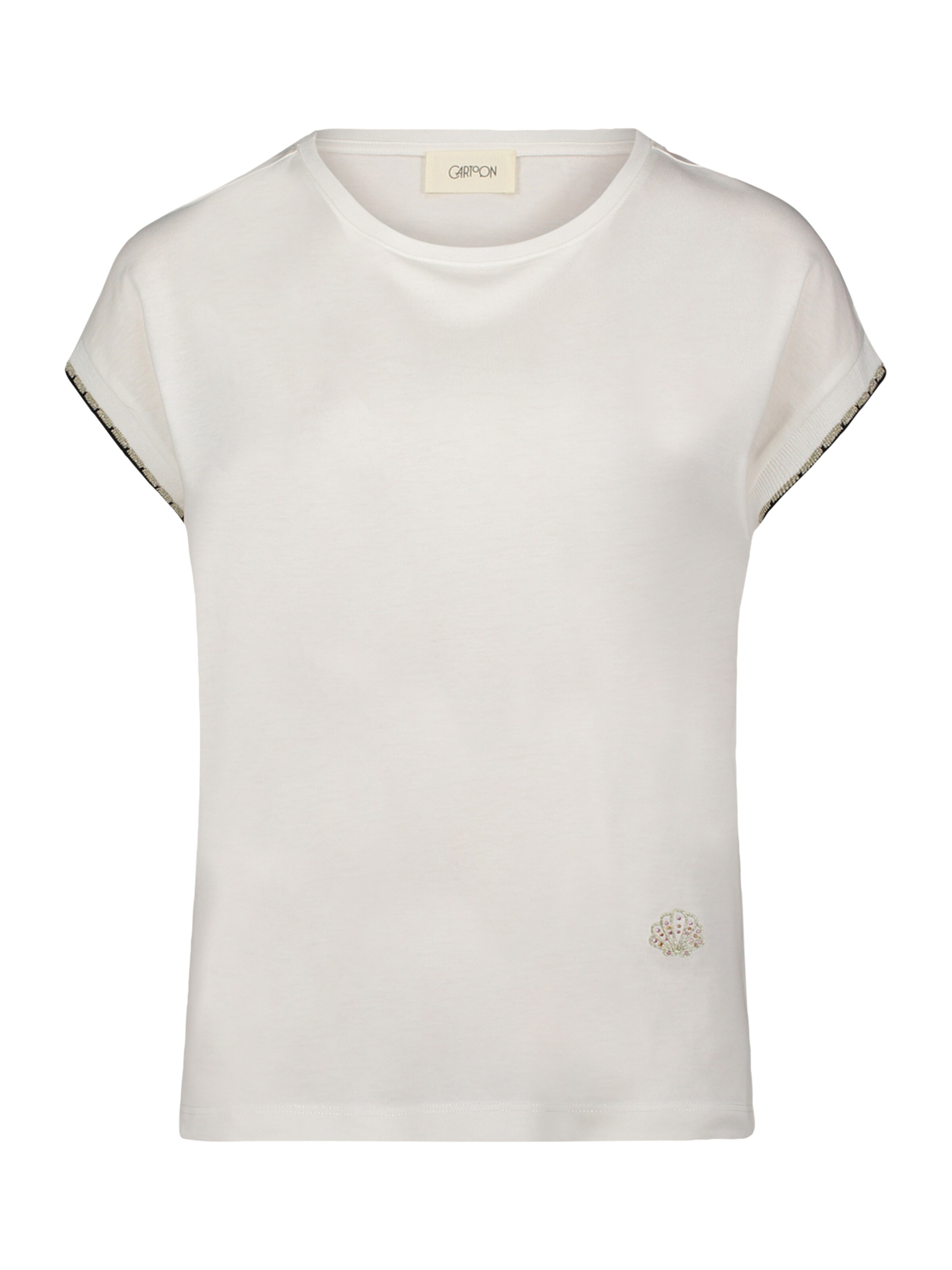 Cartoon Shirt in Wit: voorkant