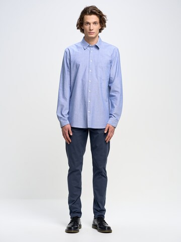 BIG STAR Regular fit Button Up Shirt 'TRIXI' in Blue