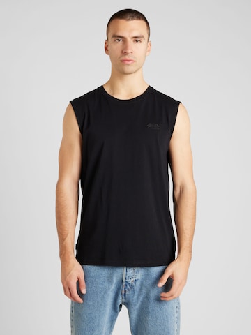 T-Shirt 'ESSENTIAL' Superdry en noir : devant