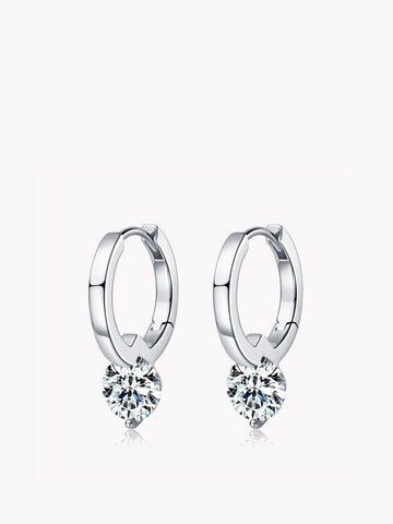 ROUGEMONT Jewellery Earrings 'Moissanit Creolen Ohrringe' in Silver: front