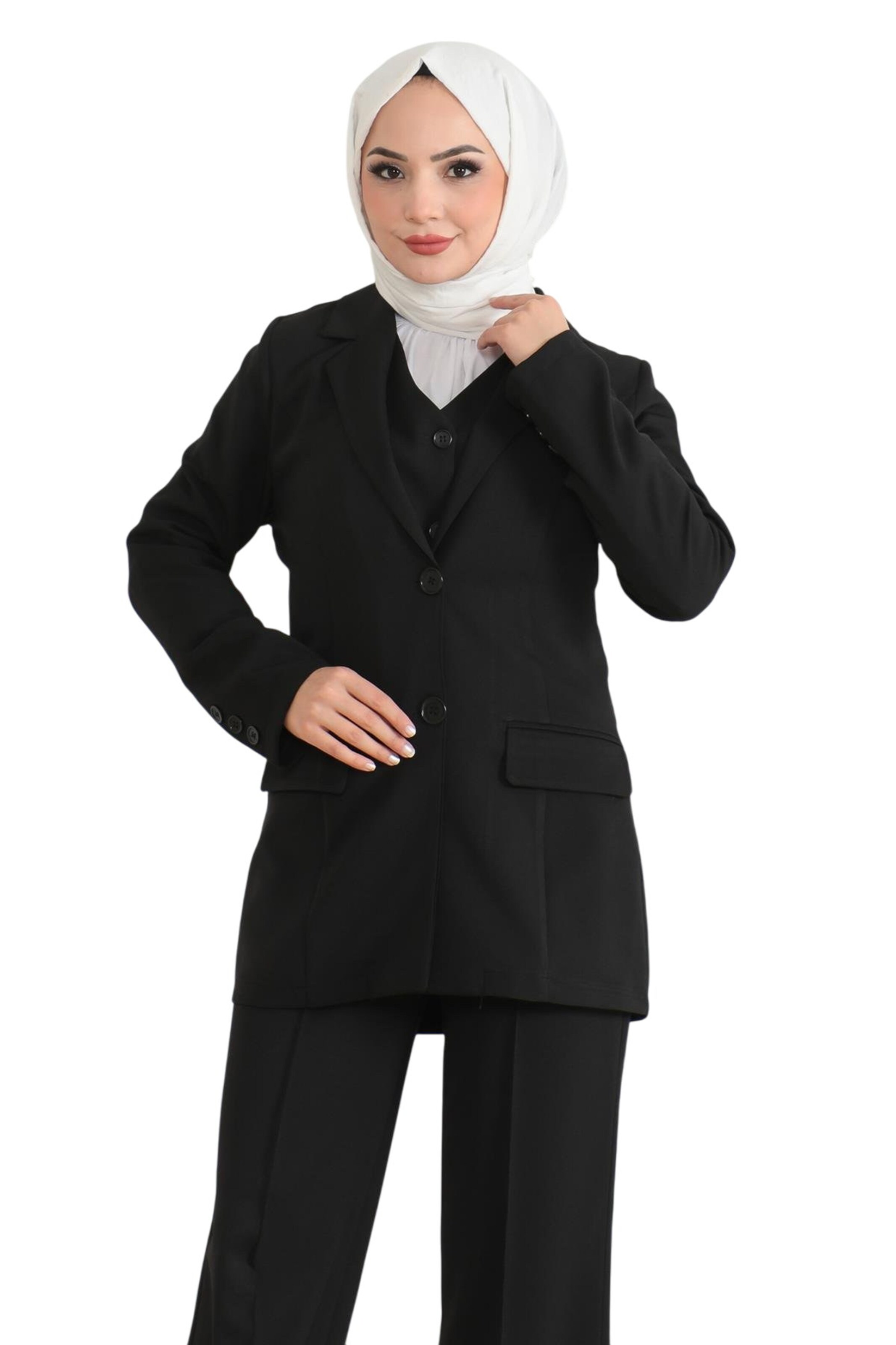 Pantalons de tailleur MODAMIHRAM en noir