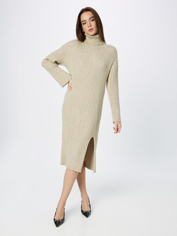 VILA Knit dress in Beige: front