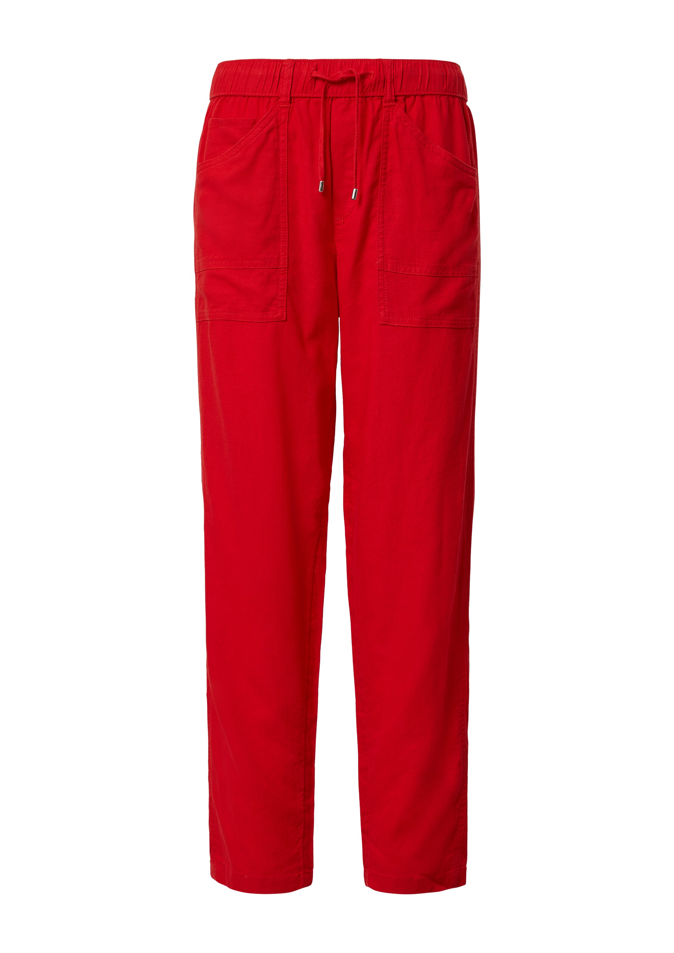 s.Oliver Tapered Broek in Rood: voorkant