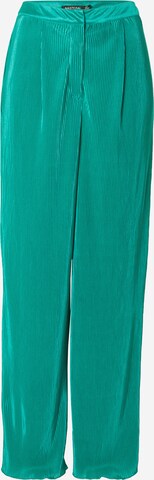 Nasty Gal Wide leg Pleat-Front Pants in Green: front