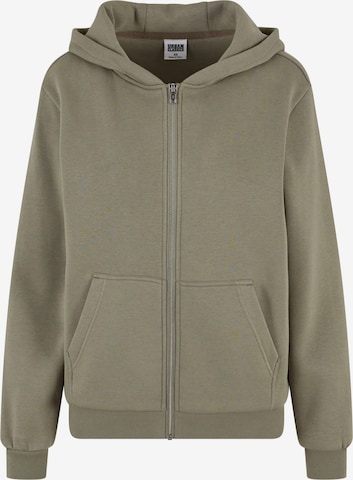 Urban Classics - Sudadera con cremallera en verde: frente