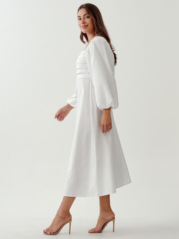 Robe 'MAURA' Tussah en blanc